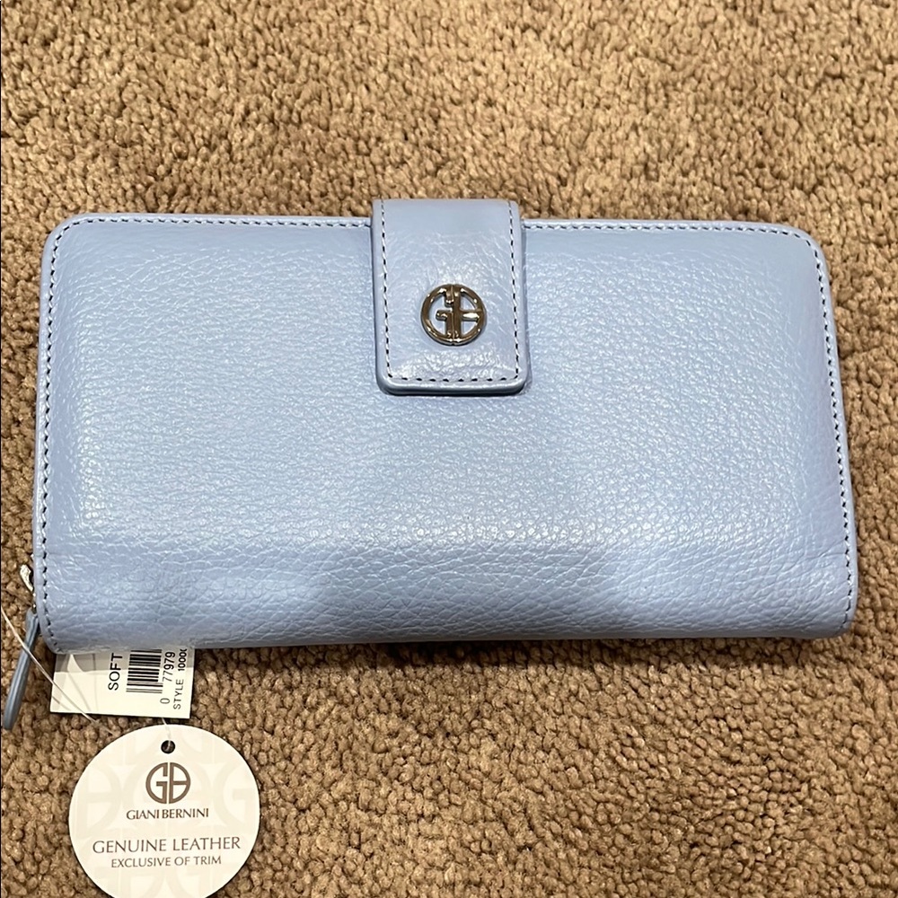 Giani Bernini Sky Blue Leather Wallet